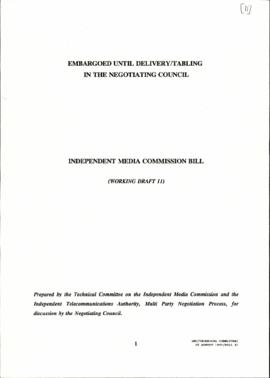 Working draft (2) of the IMC bill