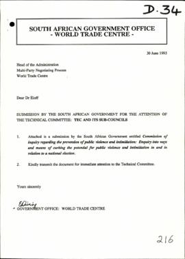 SA Government – Commission of enquiry regarding the prevention of public violence and intimidation