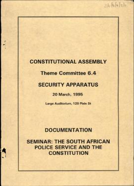 Seminar: The South African Police Service and the Constitution