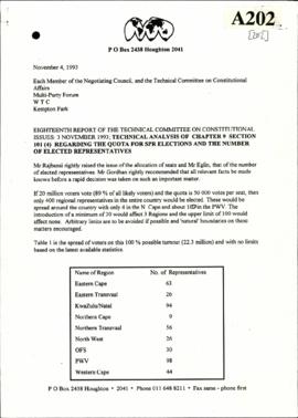 Donald Simpson – Technical analysis of Chapter 9 Section 101(4) regarding the quota for SPR elect...