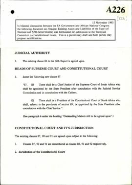 Bilateral: SA Government and African National congress – Judicial Authority