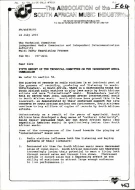The Association of the South African Music Industry – Fifth Report