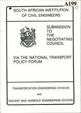 SA Institution of Civil Engineers (SAICE) – (A) Submission of Transportation Engineering Division...