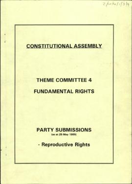 Party submissions as at 25 May 1995: Reproductive rights