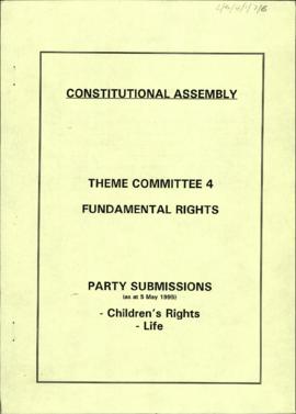 Party submissions as  5 may 1995: Children's rights, and life