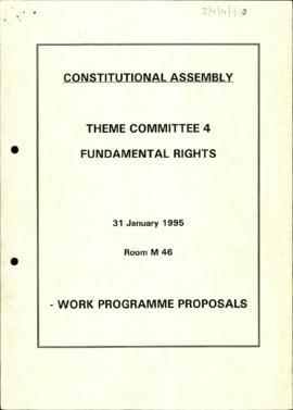 Work programme proposals