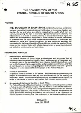 IFP – The Constitution of the Federal Republic of South Africa