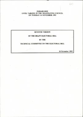 Seventh version of the draft electoral bill 