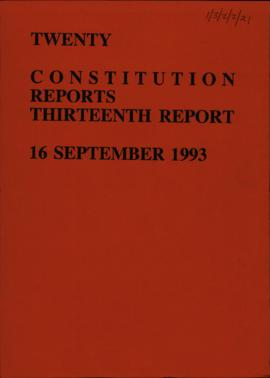 Thirteenth report