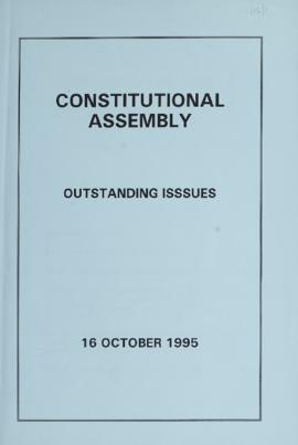 Outstanding issues