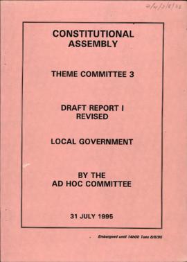 Local Government. Draft Report 1: Revised by the Ad Hoc Committee