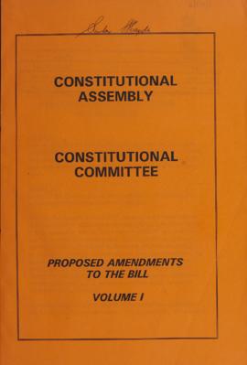 Proposed amendments to the Bill:
Volume I