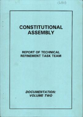 Report of Technical refinement task team: Documentation vol. 2