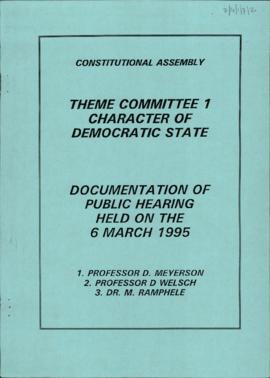 Documentation of public hearing