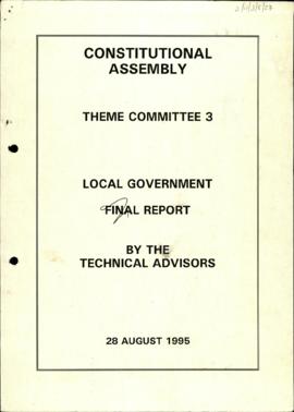 Local Government. Final Report by the Technical Advisors