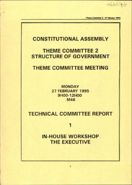 Technical committee report 1: In-house workshop the executive.