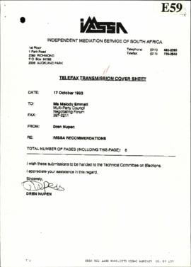 Independent Mediation Service of SA – IMSSA Recommendations