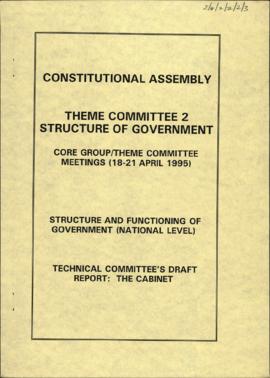 Structure and functioning of government (National Level), technical committees' draft report: The...