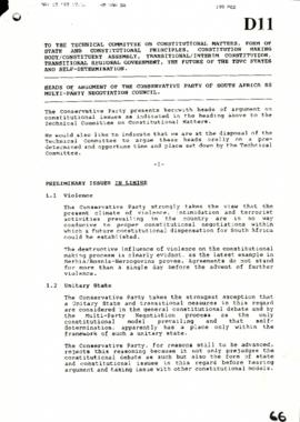 Conservative Party – Heads of argument