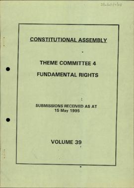 Submissions received as at 15 May 1995: vol. 39