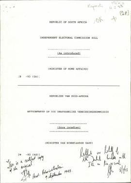 Independent Electoral Commission Bill – [B -93(GA)]