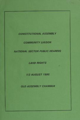 National Sector Public Hearing