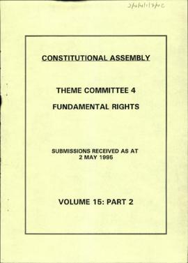 Submissions received as at 2 May 1995: vol. 15: Part 2