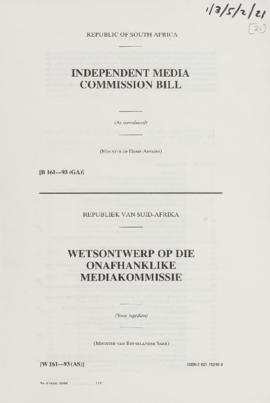 Independent media commission bill [B161-93 (GA)]