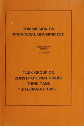 Task Group on Constitutional Issues Think Tank