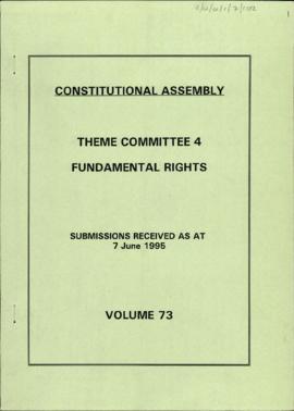 Submissions received as at 7 June 1995: vol. 73