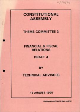 Financial and Fiscal Relations: Draft 4 by Technical Advisors