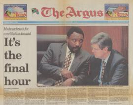 The Argus: Make -or-break for Constitution Tonight it's the Final Hour