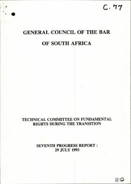 General Council of the Bar of South Africa – Submissions on Seventh Progress Report