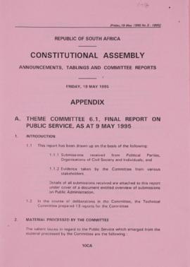 Constitutional Assembly Appendix