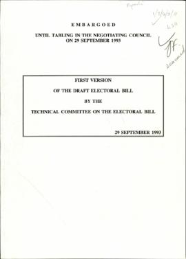 First version of the draft electoral bill