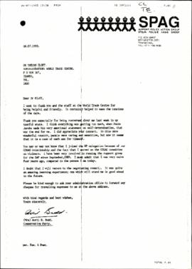 Letter: SPAG