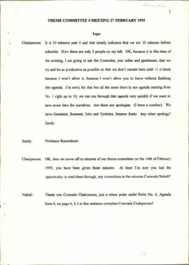 Transcriptions: Main Committee