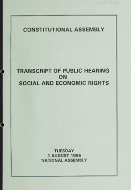 Transcript on Public Hearing on Social and Economic Rights