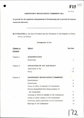 SA Government – Independent Broadcasting Commission Bill