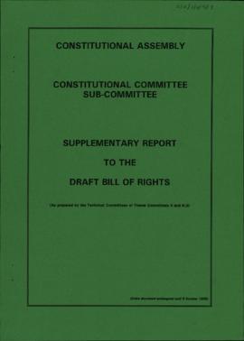 Supplementary Report to the Draft Bill of Rights (Constitutional Committee Subcommittee)