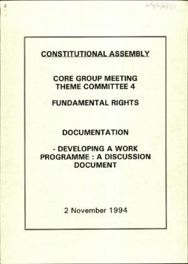 Documentation: Developing a work programme: a discussions document