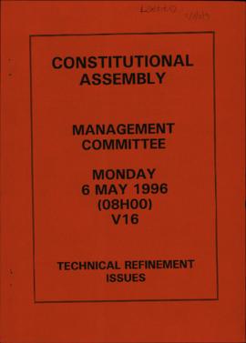 Memorandum:. Technical Refinement Issues