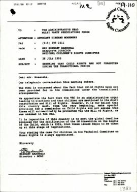 National Children’s Rights Committee – Ensuring that Child Rights are not Forgotten during the Tr...