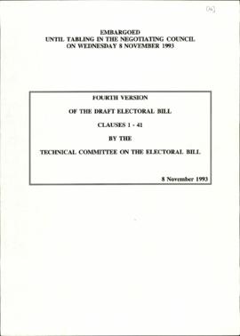 Fourth version of the draft electoral bill: clauses 1-41