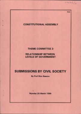 Submissions by Civil Society by Prof. Dion Basson