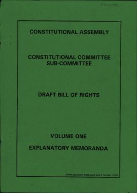 Vol. 1. Explanatory Memoranda (Theme
Committee 4)
