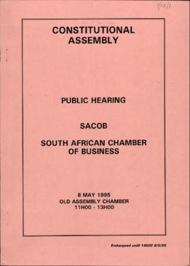 Public Hearing: South African Chamber of Business (SACOB)