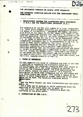 PAC – Submission: Relationship between the Independent Media Commission (IMC) and the Transitiona...