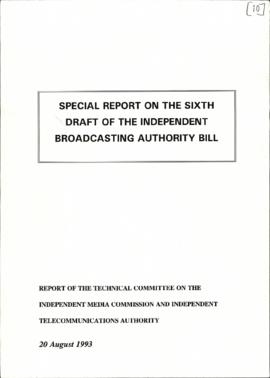 Special report on the sixth draft of the IBA bill