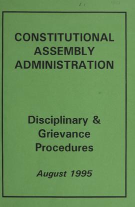 Constitutional Assembly Administration: Disciplinary and Grievances Procedures